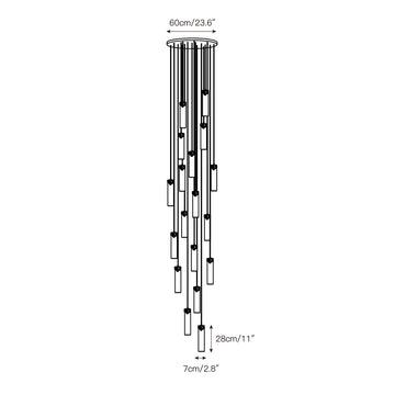 Dansani Lyra Alabaster Chandelier – detail 10 — Dimension drawings 8