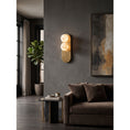 Load image into Gallery viewer, Eccolo Brass Alabaster Wall Sconce