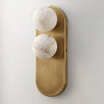 Load image into Gallery viewer, Eccolo Brass Alabaster Wall Sconce