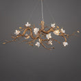 Load image into Gallery viewer, Flower Bloom Branch Brass Chandelier – detail 14