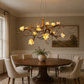 Load image into Gallery viewer, Flower Bloom Branch Brass Chandelier – detail 3
