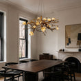 Load image into Gallery viewer, Flower Bloom Branch Brass Chandelier – detail 4