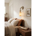 Bild in Galerie-Betrachter laden, Flume Alabaster Arc Wall Sconce