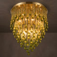 Load image into Gallery viewer, Flush Mounted Glass Rainrop Flush Mount Ceiling Light