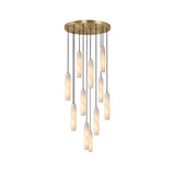 Lampadario in alabastro Flute