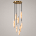 Load image into Gallery viewer, Flute Alabaster Chandelier