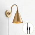 Load image into Gallery viewer, Forna Brass Plug-in Wall Sconce