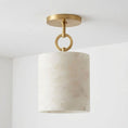 Charger l'image dans la visionneuse de la galerie, Full Circle Alabaster Flush Mount Ceiling Light