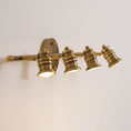 Load image into Gallery viewer, Halophane Brass Wall Lamp