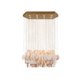 Load image into Gallery viewer, Hexagon Alabaster Tiered Rain Chandelier