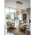 Load image into Gallery viewer, Hexagon Alabaster Tiered Rain Chandelier