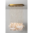 Load image into Gallery viewer, Hexagon Alabaster Tiered Rain Chandelier