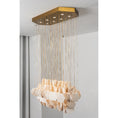 Load image into Gallery viewer, Hexagon Alabaster Tiered Rain Chandelier