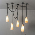 Bild in Galerie-Betrachter laden, Industrial Cascade Chain Alabaster Chandelier
