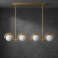 Load image into Gallery viewer, Lenox Linear Alabaster Chandelier