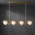 Load image into Gallery viewer, Lenox Linear Alabaster Chandelier