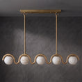 Load image into Gallery viewer, Lenox Linear Alabaster Chandelier