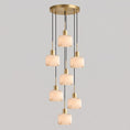Load image into Gallery viewer, Natural Square Alabaster Chandelier