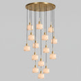 Load image into Gallery viewer, Natural Square Alabaster Chandelier