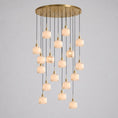 Load image into Gallery viewer, Natural Square Alabaster Chandelier