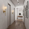 Load image into Gallery viewer, Orbessa Alabaster Globe Wall Sconce