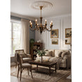 Load image into Gallery viewer, Palmier Two-Tone Brass Chandelier