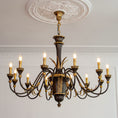 Load image into Gallery viewer, Palmier Two-Tone Brass Chandelier