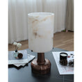 Load image into Gallery viewer, Pear Shaped Alabaster Table Lamp