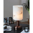 Load image into Gallery viewer, Pear Shaped Alabaster Table Lamp