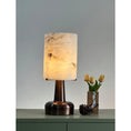 Load image into Gallery viewer, Pear Shaped Alabaster Table Lamp