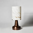 Load image into Gallery viewer, Pear Shaped Alabaster Table Lamp