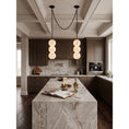 Load image into Gallery viewer, Pearl Chain Alabaster Chandelier
