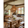 Load image into Gallery viewer, Rattan Spiral Shell Pendant Lamp