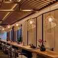 Load image into Gallery viewer, Rattan Spiral Shell Pendant Lamp