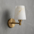 Load image into Gallery viewer, Rhodes Alabaster Short Wall Sconce