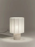 Load image into Gallery viewer, Roma Dodecagon Travertine Table Lamp