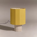 Load image into Gallery viewer, Roma Dodecagon Travertine Table Lamp