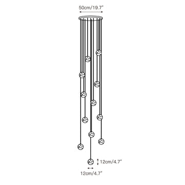 Savina Alabaster Chandelier – detail 7 — Dimension drawings 5