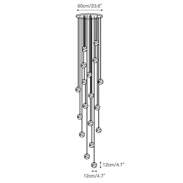 Savina Alabaster Chandelier – detail 9 — Dimension drawings 7