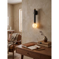 Charger l'image dans la visionneuse de la galerie, Threadline Alabaster Globe Wall Sconce