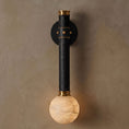 Charger l'image dans la visionneuse de la galerie, Threadline Alabaster Globe Wall Sconce