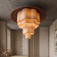 Load image into Gallery viewer, Tiered Wave-edge Fabric Chandelier