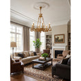 Load image into Gallery viewer, Valcourt Brass Scroll Chandelier