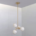 Laad afbeelding in galerij, Veer albast hanglamp