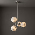 Laad afbeelding in galerij, Veer albast hanglamp
