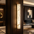 Load image into Gallery viewer, Vertical Alabaster Roller Wall Sconce