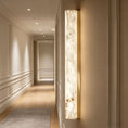 Load image into Gallery viewer, Vertical Alabaster Roller Wall Sconce