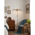 Charger l'image dans la visionneuse de la galerie, Halophane Brass Plug-in Wall Sconce