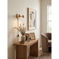 Charger l'image dans la visionneuse de la galerie, Halophane Brass Plug-in Wall Sconce