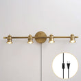 Charger l'image dans la visionneuse de la galerie, Halophane Brass Plug-in Wall Sconce